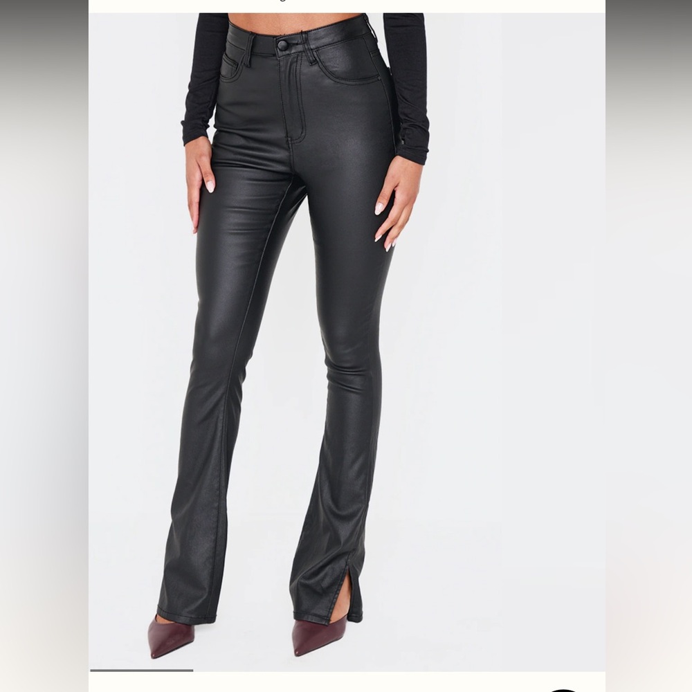PrettyLittleThing Black Faux Leather Pants